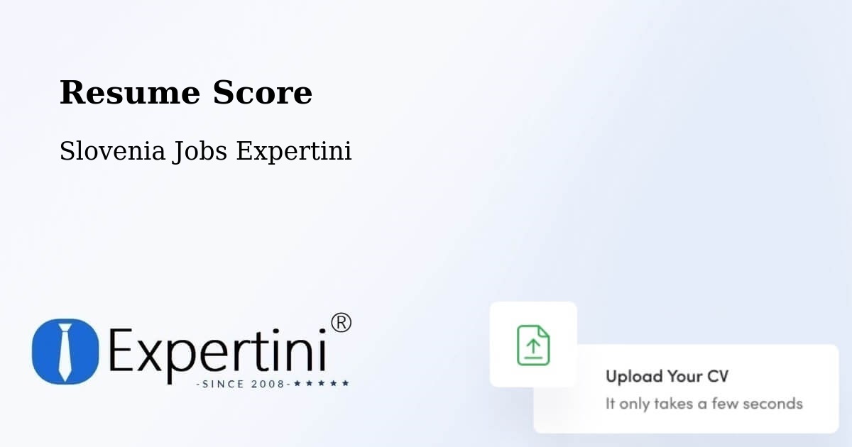 Resume Score & Job Description Match Tool – Koper - Slovenia Jobs Expertini